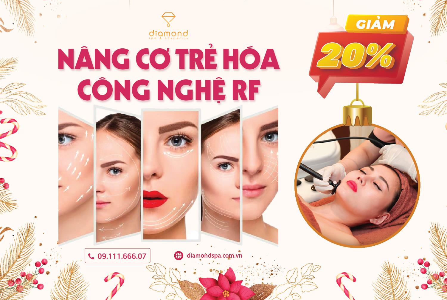 GIẢM 20% NÂNG CƠ TRẺ HÓA DA CÔNG NGHỆ RF