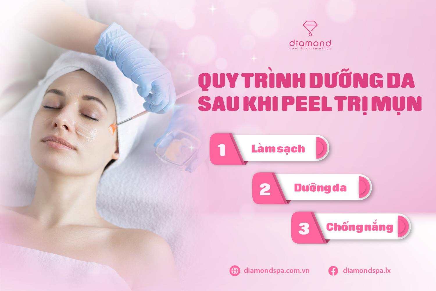 QUY TRÌNH DƯỠNG DA SAU KHI PEEL TRỊ MỤN