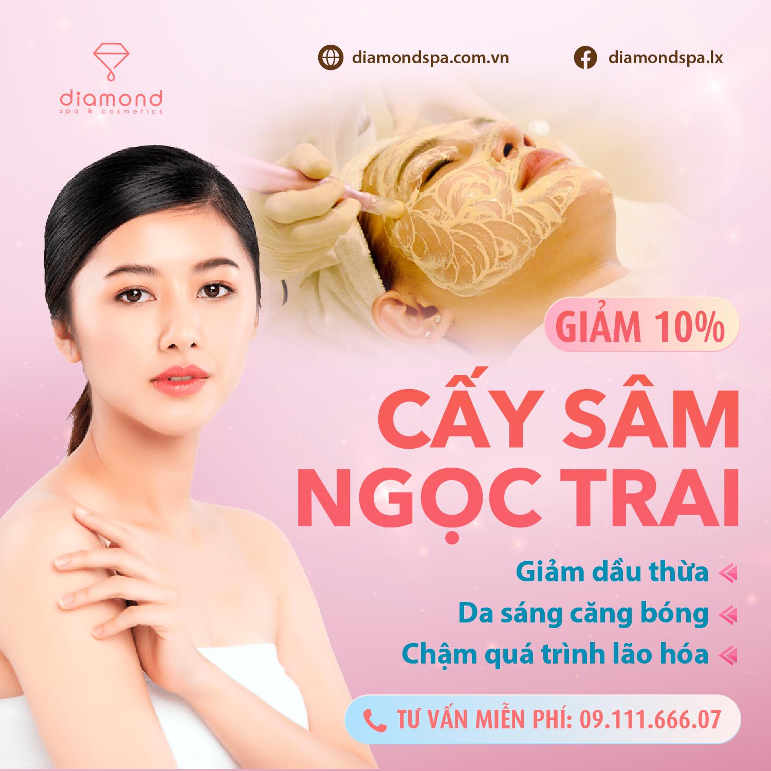 GIẢM 10% CẤY SÂM NGỌC TRAI TRONG THÁNG 2