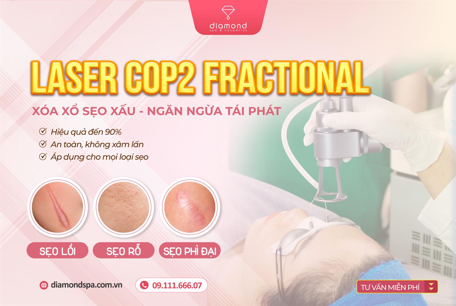 TRỊ SẸO TRIỆT ĐỂ VỚI LASER CO2 FRACTIONAL