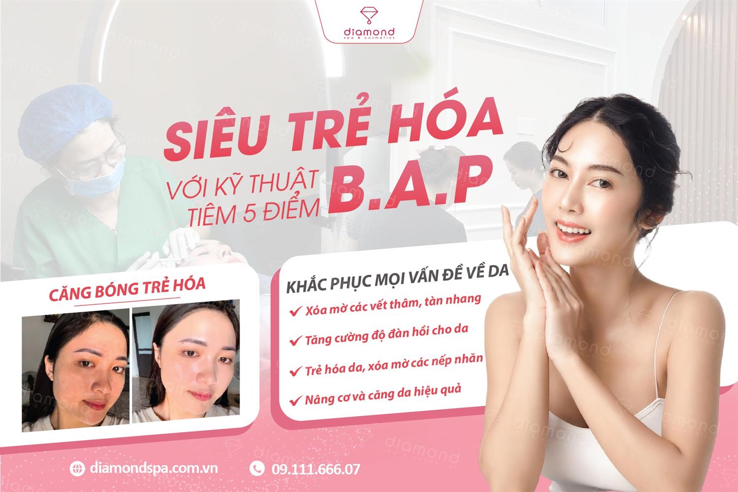 SIÊU TRẺ HÓA VỚI PHƯƠNG PHÁP TIÊM B.A.P 5 ĐIỂM