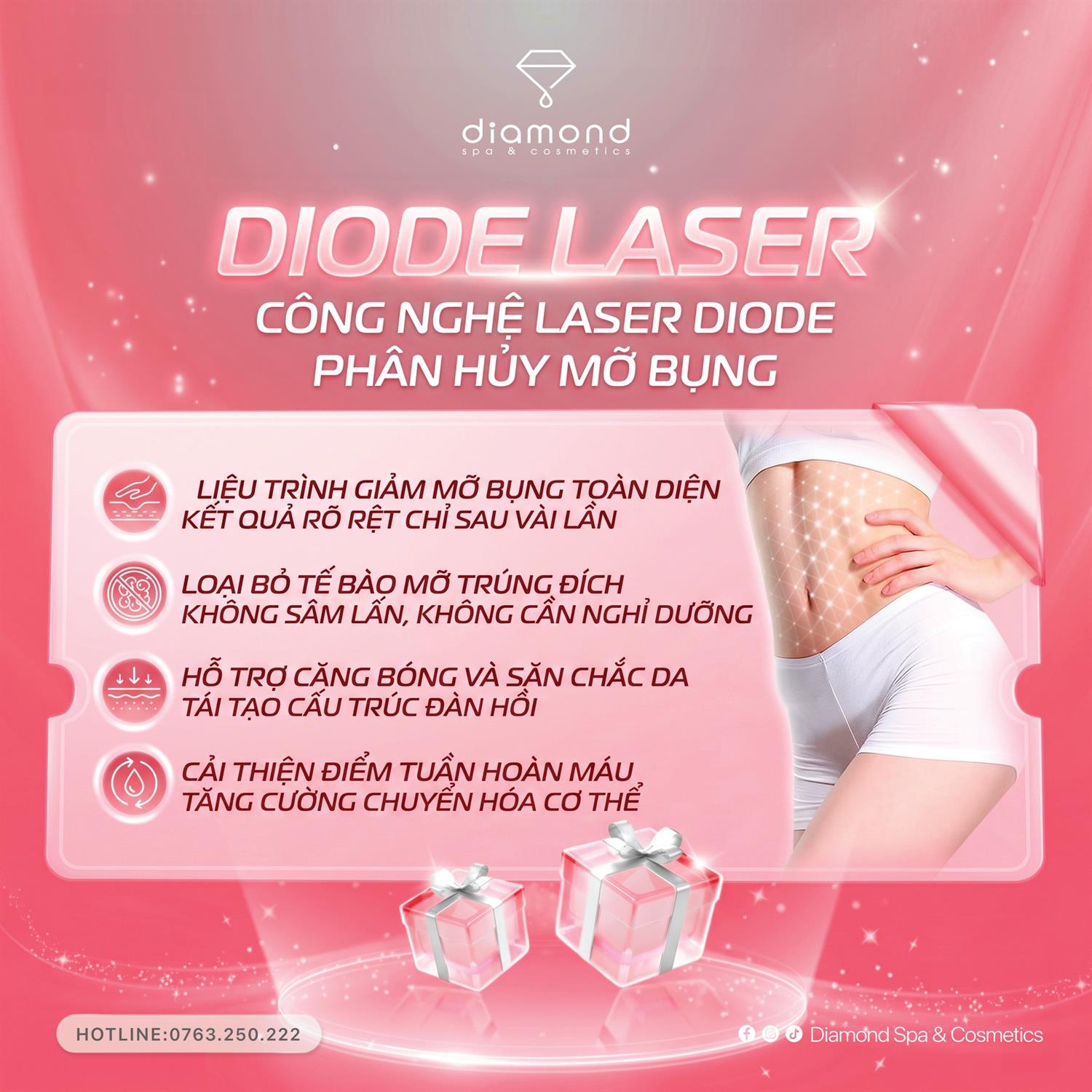 TẠM BIỆT MỠ THỪA, TỰ TIN DIỆN BIKINI CÙNG DIODE LASER