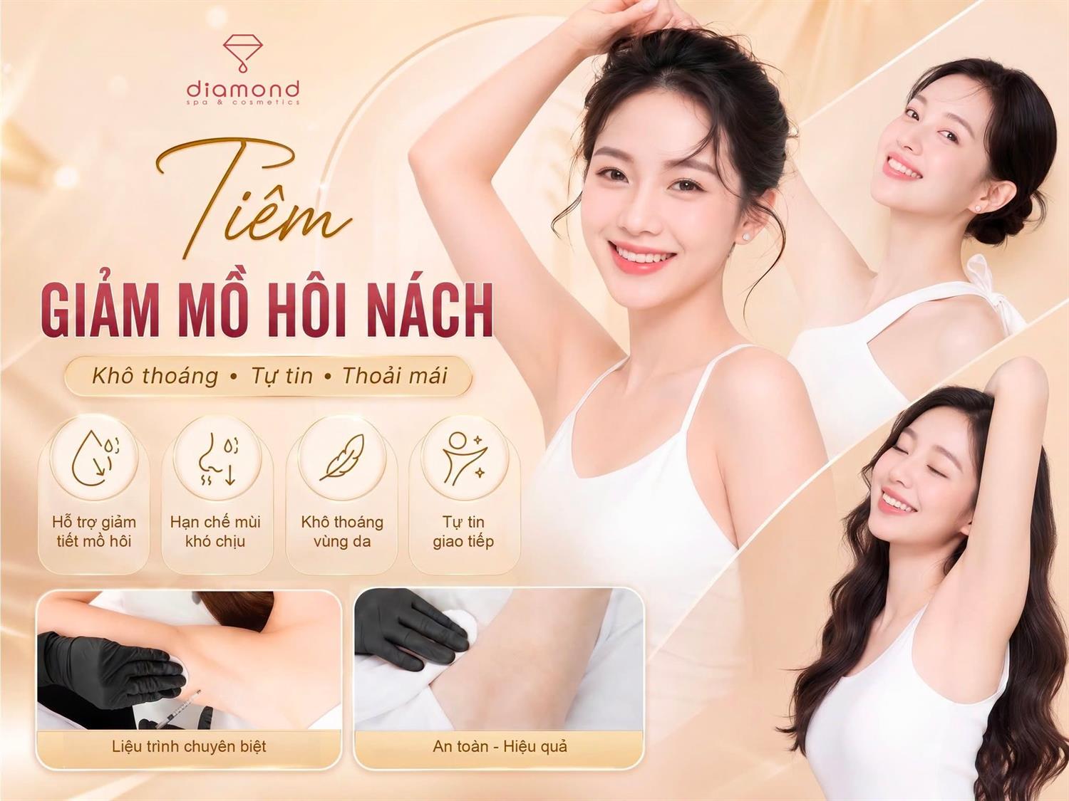 TIÊM GIẢM MỒ HÔI NÁCH - BÍ QUYẾT LẤY LẠI SỰ TỰ TIN CHO PHÁI ĐẸP